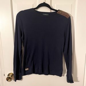Lauren Ralph Lauren Navy Blue Long Sleeve Top